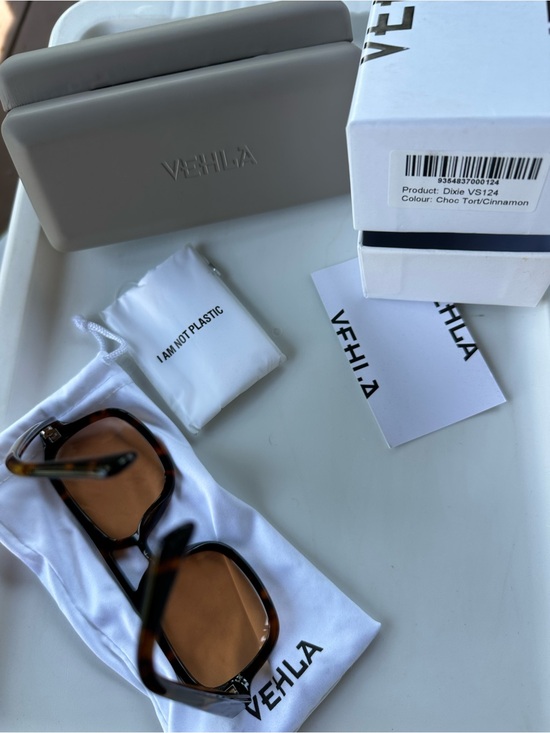 VEHLA Dixie Choc Tort Cinnamon Sunglasses - Tortoise Frame with Brown Lenses